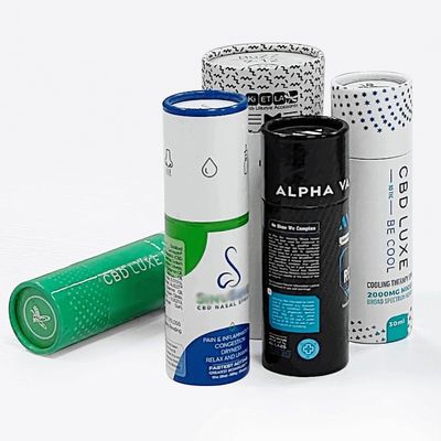 Ανακυκλωμένα χαρτιά Ταχυδρομικά κουτιά σωλήνων συσκευασία Προσαρμοσμένα στρογγυλά κουτιά κεριών