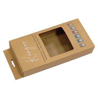 Εμπορική εξαρτημένη οθόνη Tuck Top Box με κροσέ και αναδιπλούμενο hang tab