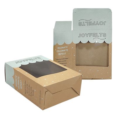 Μικροπωλησία Tuck Top κουτιά Εμφάνιση χαρτί κουτιά επιδόρπιο για σοκολάτα κέικ μπισκότα γλυκά