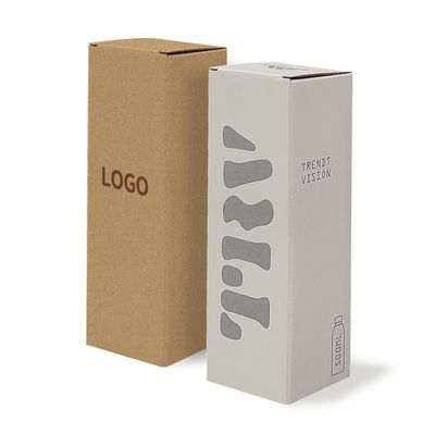 Προσαρμοσμένα Tuck Top Box Μη επικαλυμμένα Kraft E Flute μπουκάλι νερού