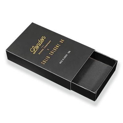 Τέχνη χαρτί συσκευασία δώρο κουτιά Matchbox στυλ συρόμενο συρτάρι κουτί με τυπωμένο χρυσό φύλλο