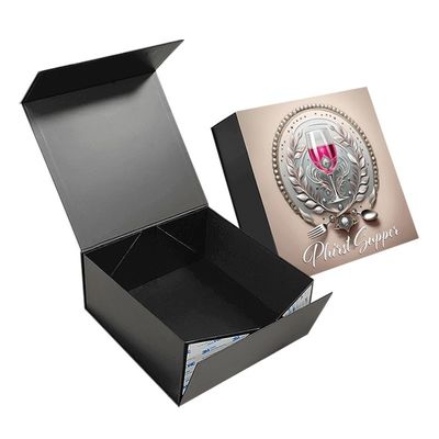 Λούξουι Χάρτινο Flip Top Καρτόνι Κουτί Μαύρο Custom Μαγνητικό Κουτί Συσκευή
