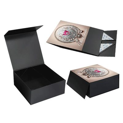 CMYK ή παντόν Custom Luxury Black Large Foldable Banquet Glass Drinkware Tableware Magnet Packaging Gift Box (Κατασκευή με μαγνήτη)