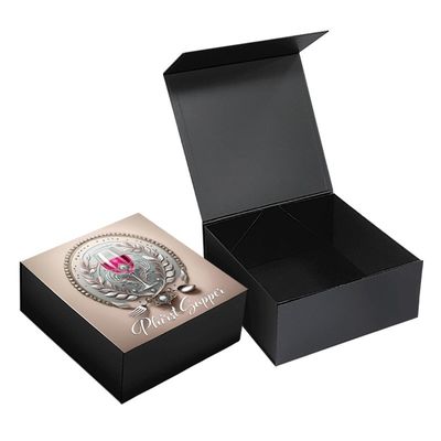 CMYK ή παντόν Custom Luxury Black Large Foldable Banquet Glass Drinkware Tableware Magnet Packaging Gift Box (Κατασκευή με μαγνήτη)