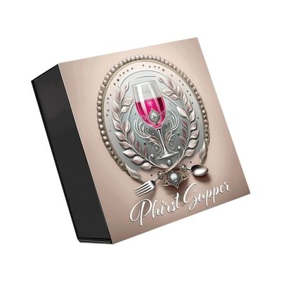 CMYK ή παντόν Custom Luxury Black Large Foldable Banquet Glass Drinkware Tableware Magnet Packaging Gift Box (Κατασκευή με μαγνήτη)
