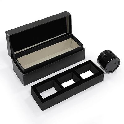Χάρτινο Clamshell Flip Top Candle Box συσκευασία για πολυτελή σύνολο Τρία κεριά δώρο χειροτεχνία
