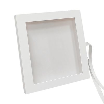 Τετράγωνο βιβλίο σχήμα PVC Διαφανές επάνω παράθυρο Μαγνητικό χαρτόνι συσκευασία κουτί με κορδέλα