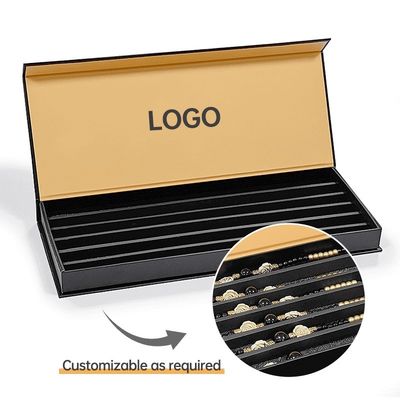 Μαύρο Custom Logo Luxury Gift Packaging Μαγνητικό κουτί με πλαστική επένδυση