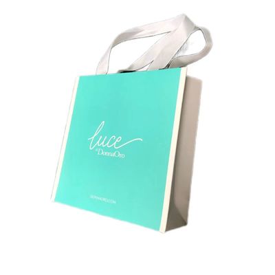 Ανακυκλώσιμες τσάντες χαρτιού Kraft Tote Hot Foil / UV / Varnish Χριστούγεννα