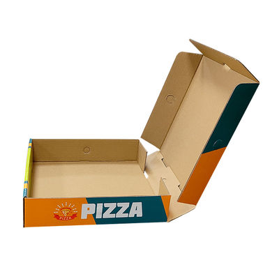 Ανακυκλωμένο Custom Logo Kraft χαρτί κυματοειδής συσκευασία διπλώσιμες πατάτες πατάτες κουτί πίτσα συσκευασία κουτιά takeaway