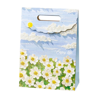 Προσαρμοσμένη Kraft Art Gift Paper Packaging Bag Προσαρμοσμένη Ροζ Μικρή συσκευασία Χειροκίνητη