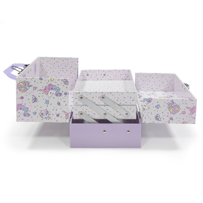 Περιβαλλοντικά φιλικό Custom Kids Toy Gift Box Luxury Rigid Cardboard Suitcase Style με μεταλλικό χερούλι