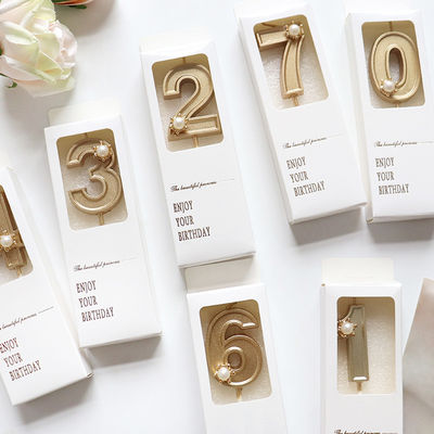 Προσαρμοσμένο χρωματικό κουτί εκτύπωση αριθμός τούρτα κερί γενεθλίων κουτί δώρων Klein μικρά κουτιά δώρων