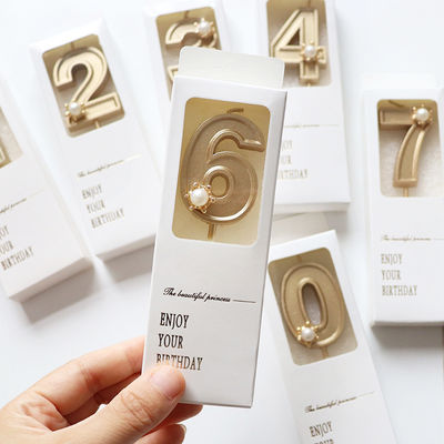 Προσαρμοσμένο χρωματικό κουτί εκτύπωση αριθμός τούρτα κερί γενεθλίων κουτί δώρων Klein μικρά κουτιά δώρων