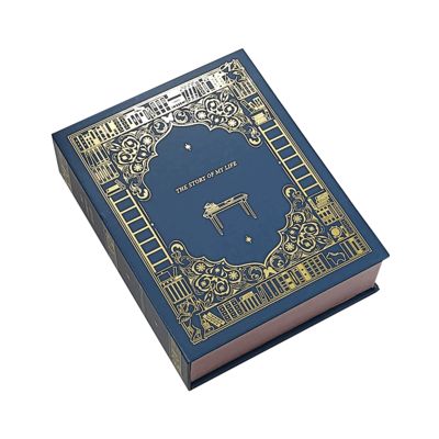 Προσαρμοσμένη εκτύπωση πολυτελούς συσκευασίας δώρου σε σχήμα βιβλίου για επώνυμα κεριά, premium λύση δώρου για γάμους και γιορτές