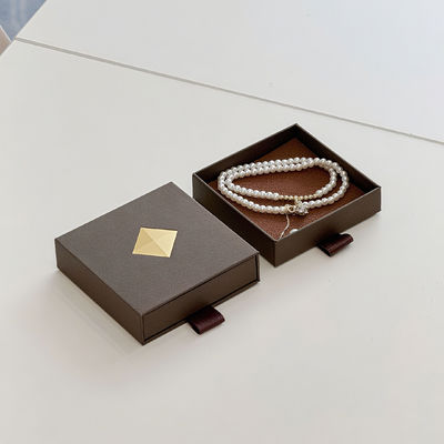 Προσαρμοσμένο λογότυπο Οικολογικό Τυπωμένο Σκληρό Άκαμπτο Ανακυκλωμένο Στυλ Χάρτινη Συσκευασία Χαρτονένιο Συρτάρι κουτί Συρόμενο Για Κοσμήματα