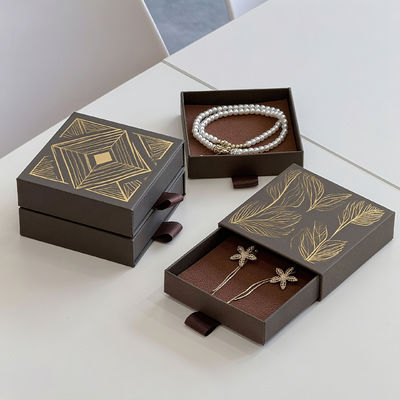 Προσαρμοσμένο λογότυπο Οικολογικό Τυπωμένο Σκληρό Άκαμπτο Ανακυκλωμένο Στυλ Χάρτινη Συσκευασία Χαρτονένιο Συρτάρι κουτί Συρόμενο Για Κοσμήματα