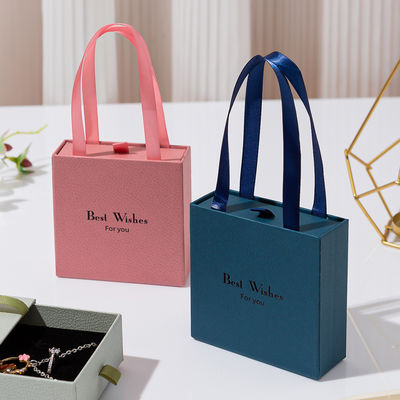 Πολυτελή Προσαρμοσμένα Τυπωμένα κουτιά κοσμημάτων από χαρτί kraft για σκουλαρίκια & κολιέ Ανακυκλώσιμο κουτί δαχτυλιδιού από χαρτί Οικολογική συσκευασία δώρου για γυναίκες