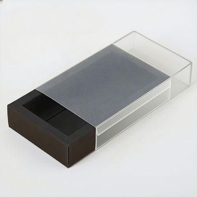 Προσαρμοσμένα κουτιά συσκευασίας υψηλής ποιότητας Κουτί συρτάρι χαρτιού Kraft με διαφανές παράθυρο PET