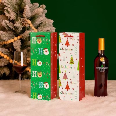 Προσαρμοσμένη Μικρή Εξατομικευμένη Χριστουγεννιάτικη Χάρτινη Τσάντα Αγορών Πολυτελείας με Χειρολαβή από Κορδέλα