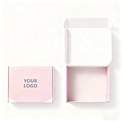 Custom Premium Pink Shipping Box Cardboard Recyclable Cosmetic Paper Boxes For Makeup Packaging