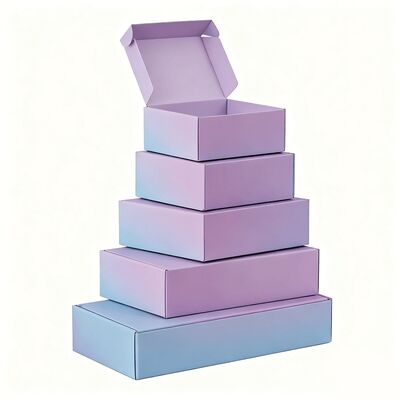 Προσαρμοσμένο βιοδιασπώμενο κυματοειδές χαρτόνι κουτί δώρων μικρά πολυτελή ταχυδρομεία συσκευασία χαρτιά κουτιά