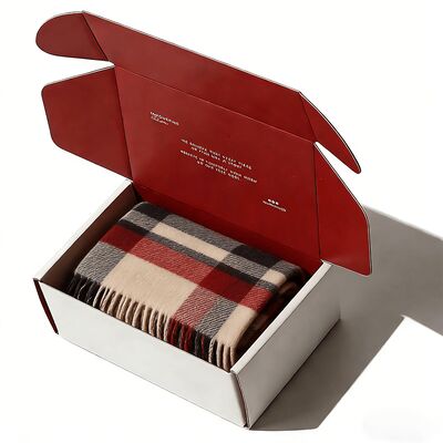 Προσαρμοσμένα Λευκά Χάρτινα Αναδιπλούμενα και Ανακυκλωμένα Κουτιά από Χαρτόνι για Αποστολή και Συσκευασία Ρούχων με λογότυπο