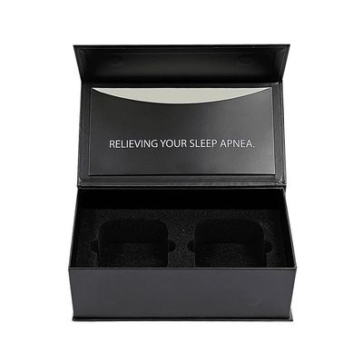 Χρυσό φύλλο εκτύπωση ορθογώνιο μαγνητικό κουτί δώρο συσκευασία με αφρό εισαγωγή και φάκελο