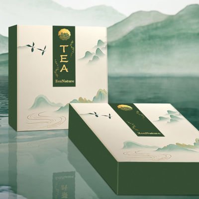 Προσαρμοσμένο λογότυπο Δυνατό να αναδιπλωθεί χαρτί κάρτα τσαγιέρα τσάντα δώρο κουτί για πολυτελή αρωματική συσκευασία τσαγιού καφέ