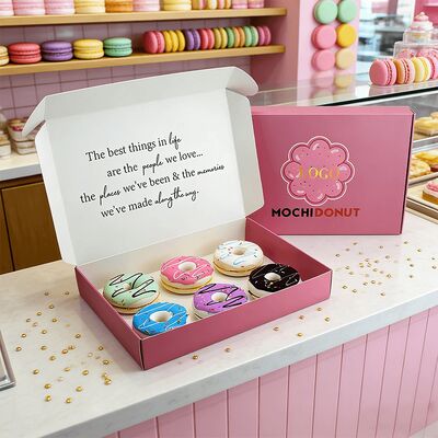 Προσαρμοσμένα οικολογικά φιλικά λευκά κουτιά χαρτιού kraft κυματοειδής κουτί χαρτονιού για κεριά θυμίαμα σοκολάτα ντόνατς